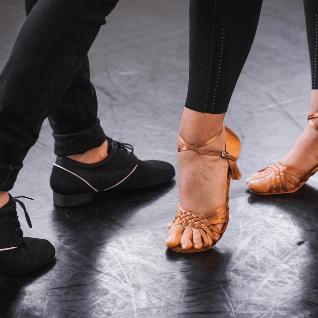 [Anna] WIDE FIT Tan Satin 2.5 Women's Latin & Ballroom Dance Shoes