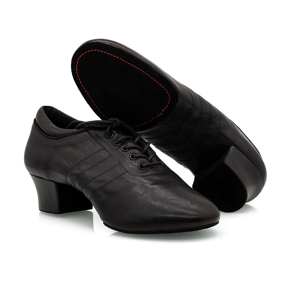 Black Leather Closed Ballroom Shoe