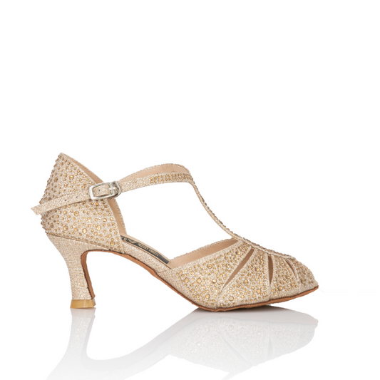 Juliette | Gold Bridal & Latin Dance Shoes | 2.5 Inch - Vivaz Dance