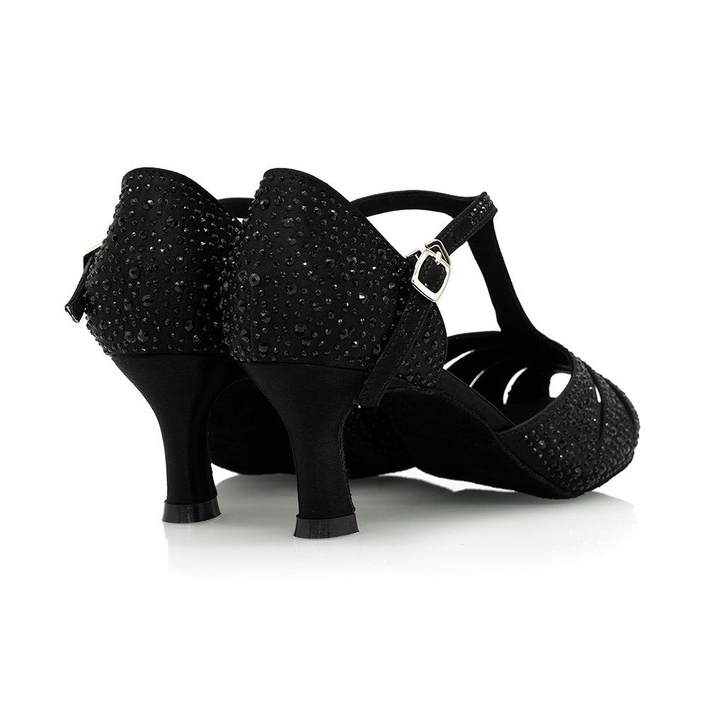 Leisha Black Ladies 2.5" Latin & Ballroom Dance Shoes - Vivaz Dance